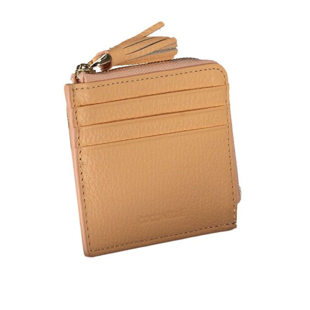Coccinelle Zip Around Card Holder Wallet Leather Tassel Women Orange Wallets - Picture 3 of 3